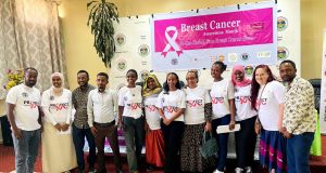 AfriYAN Ethiopia breast cancer awareness training at Haramaya University