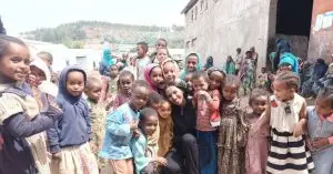 AfriYAN Ethiopia outreach at Weynset IDP Camp in Debre Birhan