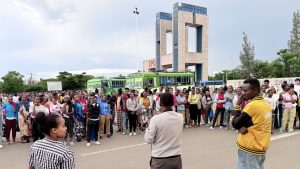 MHM Day awareness event at Hawassa Industrial Park organized by AfriYAN Sidama Chapter and TaYA